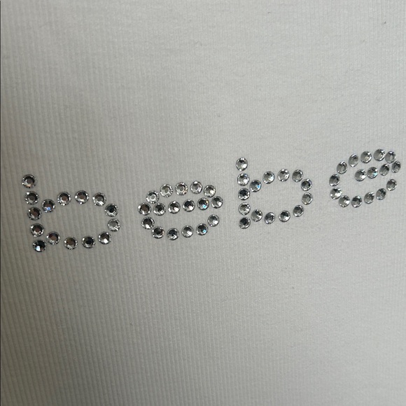Bebe White Rhinestone Logo - Picture 4 of 4